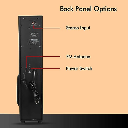 ZEBRONICS ZEB-BT460 RUF Subwoofer with Bluetooth Supporting, USB, FM, AUX and Remote Control (Black) ZEBRONICS ZEB-BT460 RUF Subwoofer with Bluetooth Supporting, USB, FM, AUX and Remote Control (Black)